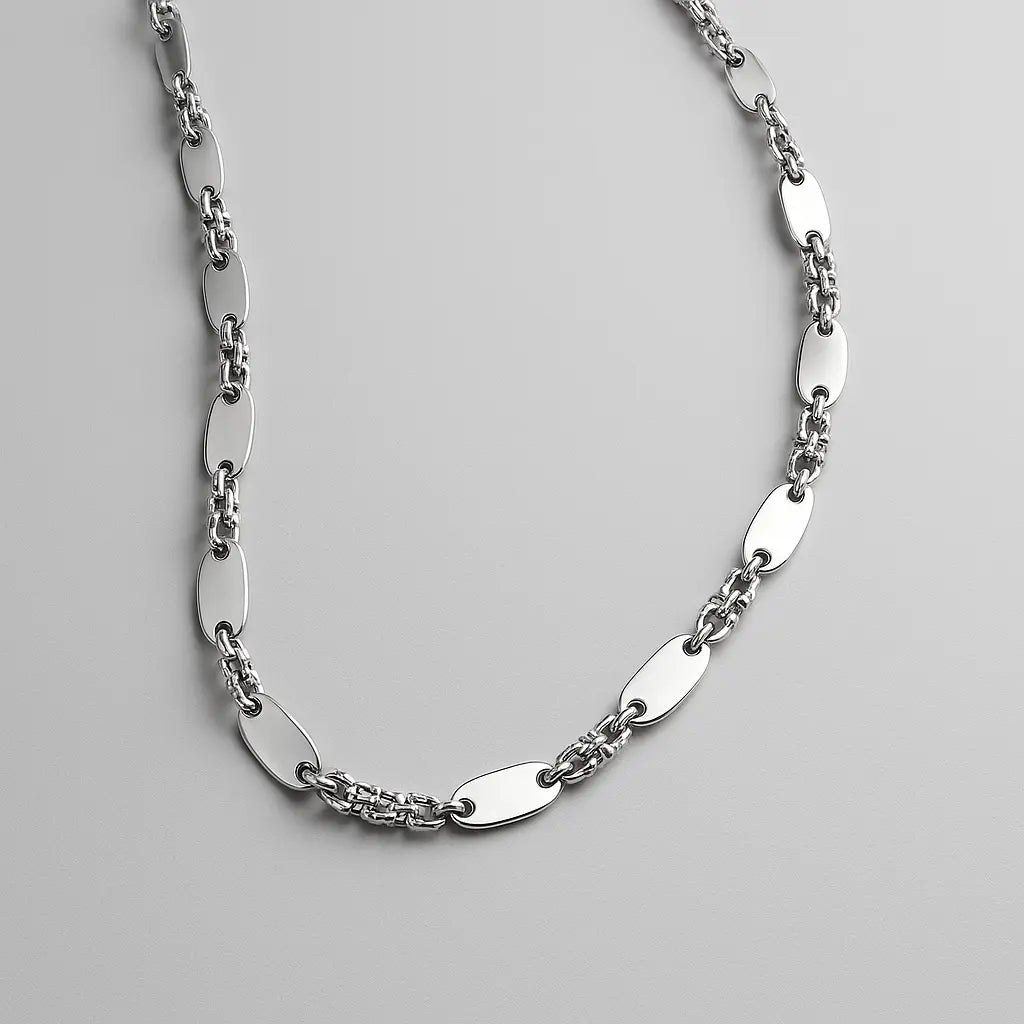 Plattenkette 925 Silber – Schmuck – Bild 4