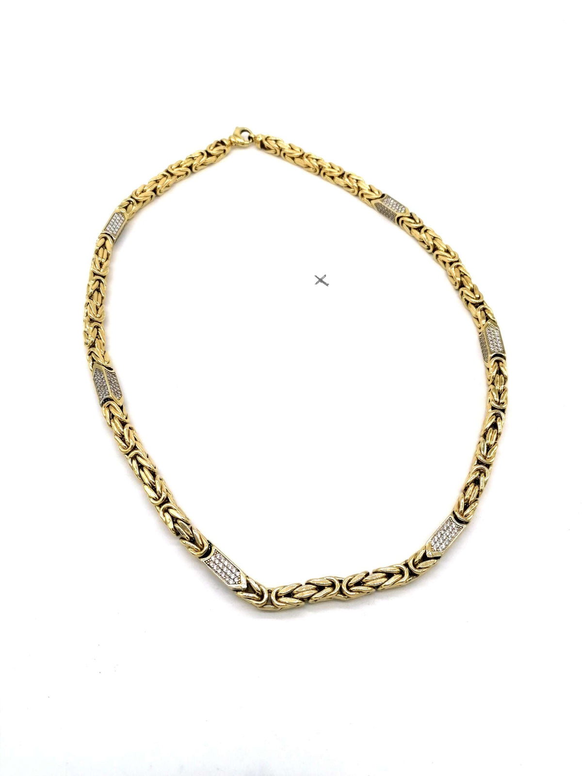Königskette BiColor 585 Gold mit Zirkonia Steinen 14 K – Bild 6