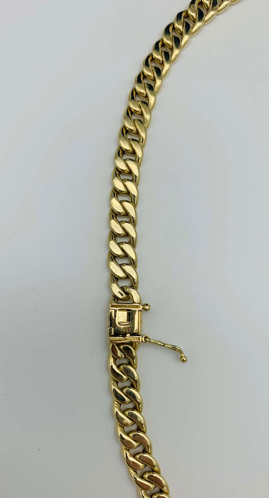 Panzerkette mit besonderem Verschluss 585 Gelbgold 14 K Handarbeit – Bild 2