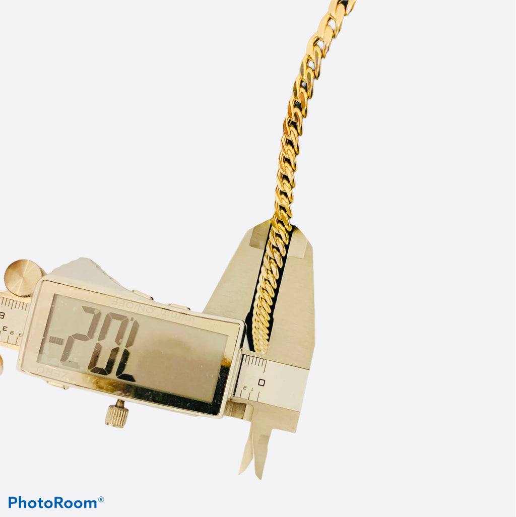 Panzerkette mit besonderem Verschluss 585 Gelbgold 14 K Handarbeit – Bild 3