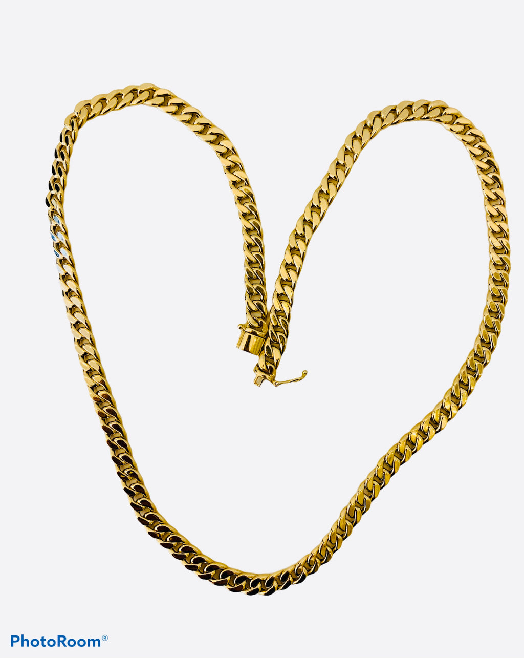 Panzerkette mit besonderem Verschluss 585 Gelbgold 14 K Handarbeit – Bild 4