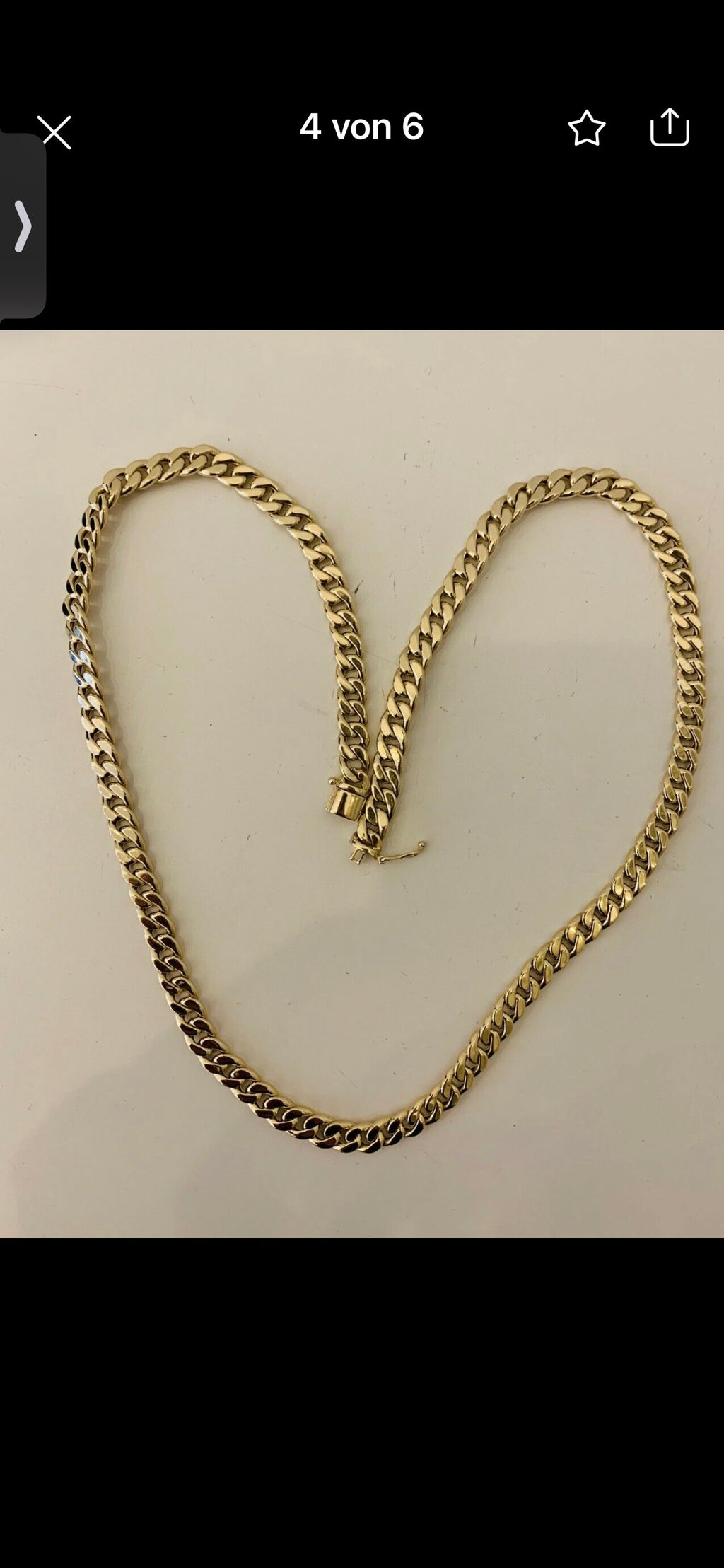 Panzerkette mit besonderem Verschluss 585 Gelbgold 14 K Handarbeit – Bild 9